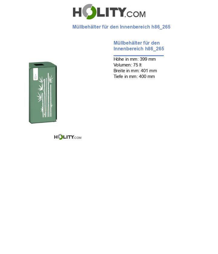 Müllbehälter für den Innenbereich h86_265