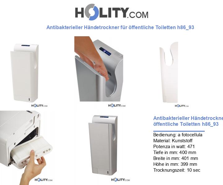 Antibakterieller Händetrockner für öffentliche Toiletten h86_93