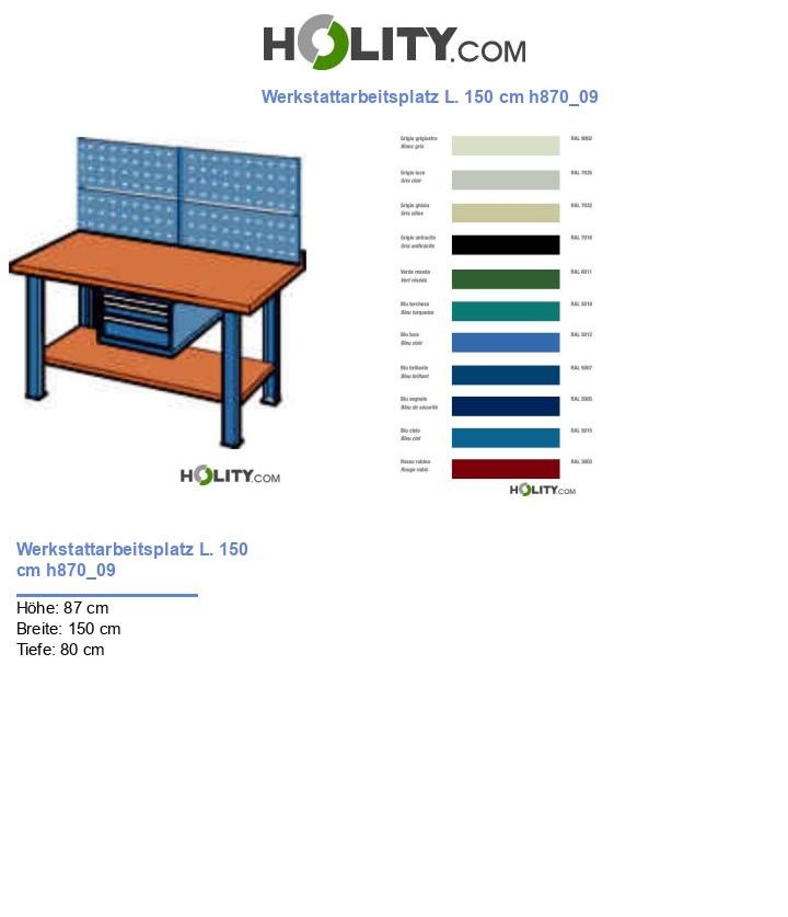 Werkstattarbeitsplatz L. 150 cm h870_09
