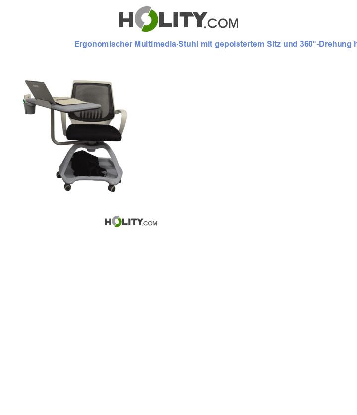 Ergonomischer Multimedia-Stuhl mit gepolstertem Sitz und 360°-Drehung h872_05