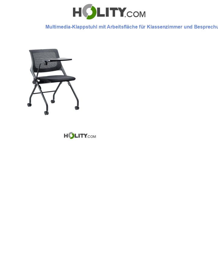 Multimedia-Klappstuhl mit Arbeitsfläche für Klassenzimmer und Besprechungen h872_06