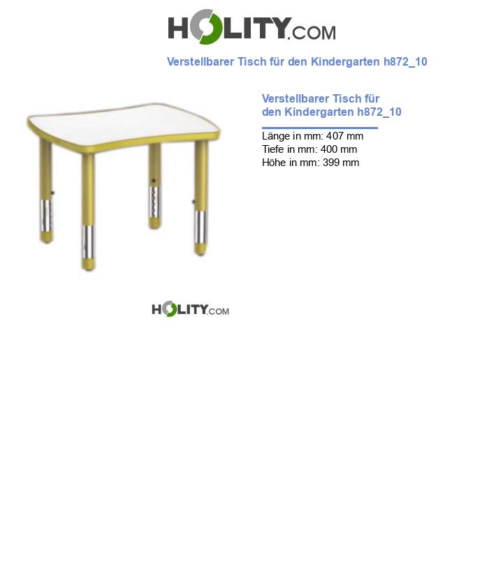 Verstellbarer Tisch für den Kindergarten h872_10