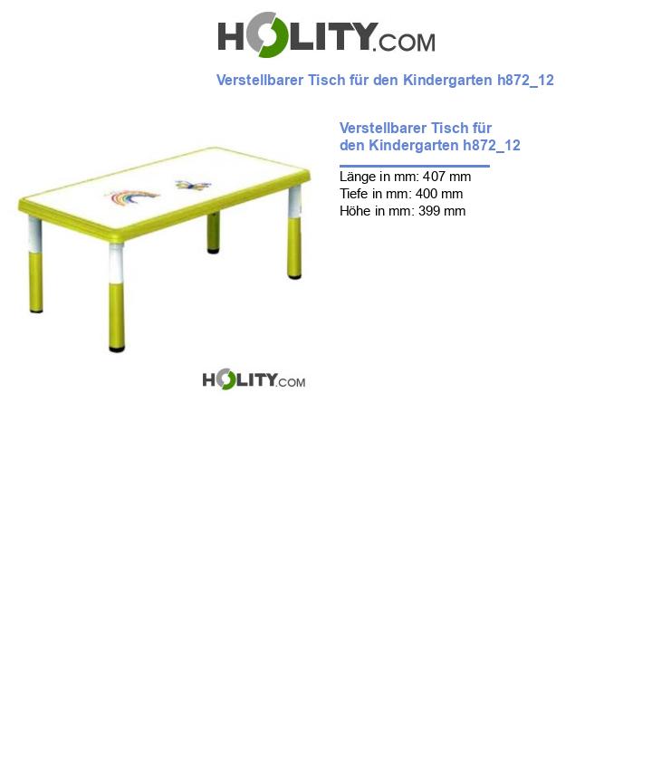 Verstellbarer Tisch für den Kindergarten h872_12