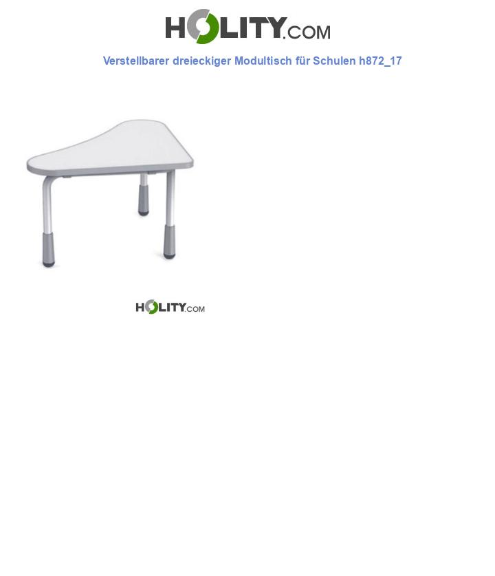 Verstellbarer dreieckiger Modultisch für Schulen h872_17