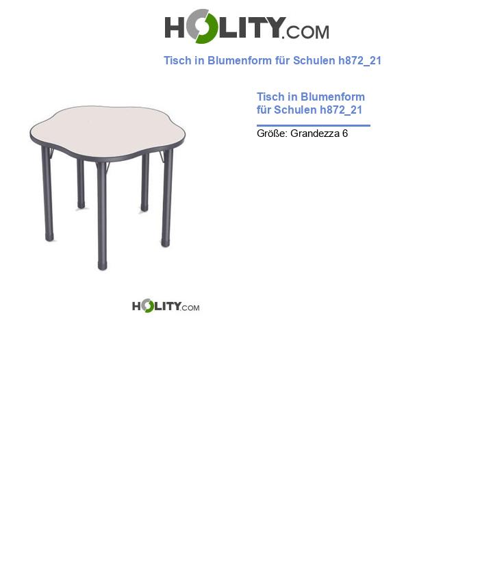 Tisch in Blumenform für Schulen h872_21