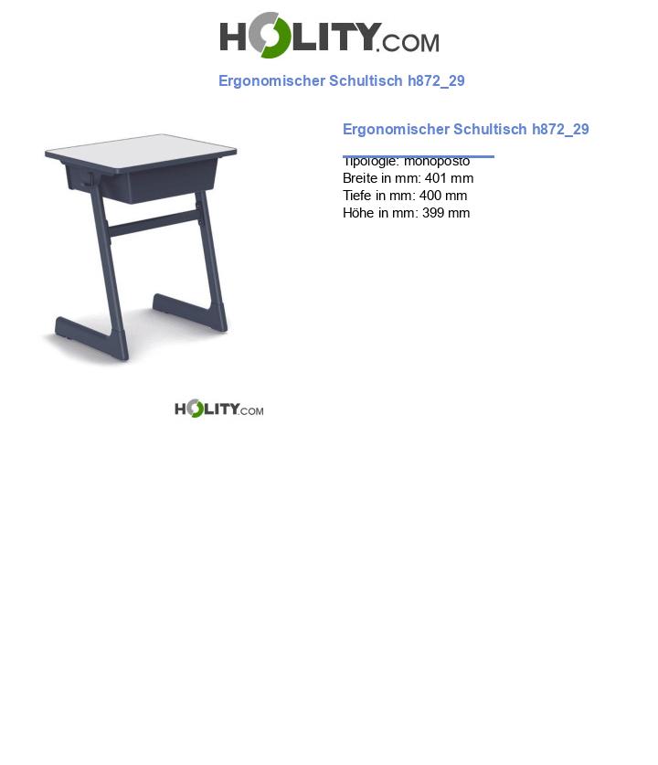 Ergonomischer Schultisch h872_29