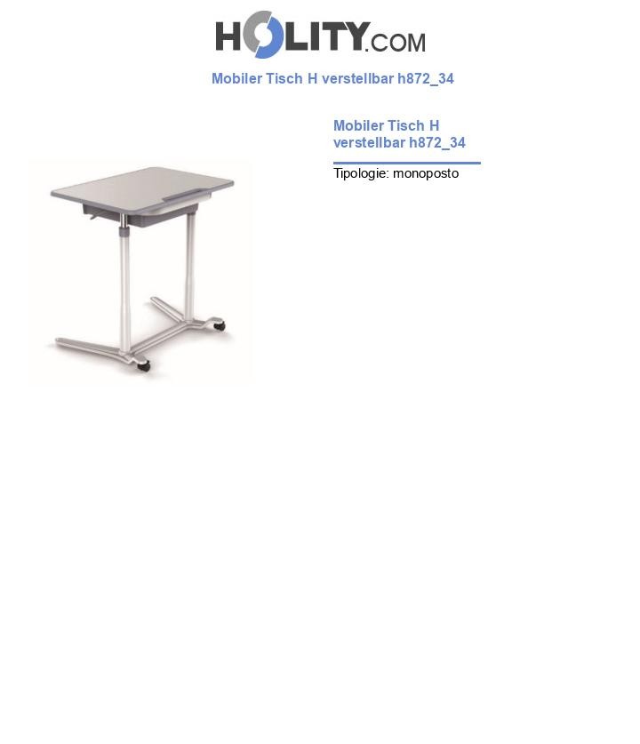 Mobiler Tisch H verstellbar h872_34