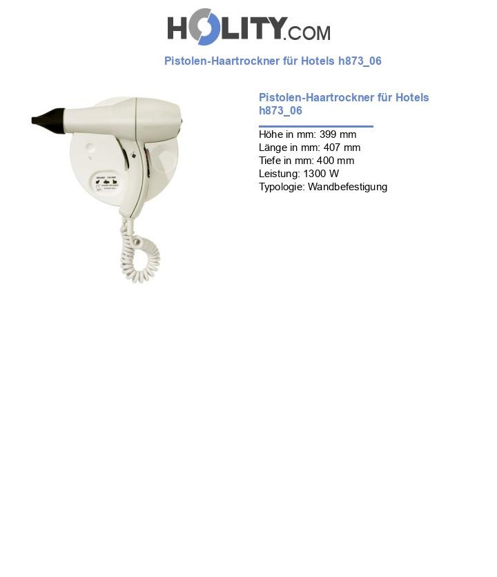 Pistolen-Haartrockner für Hotels h873_06