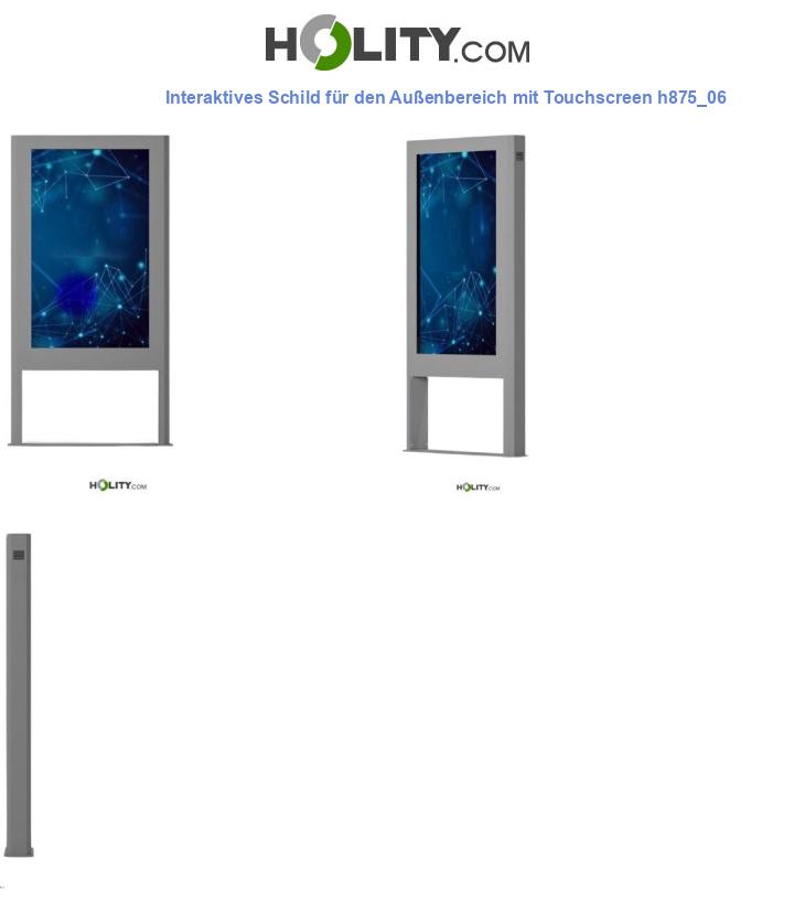 Interaktives Schild für den Außenbereich mit Touchscreen h875_06