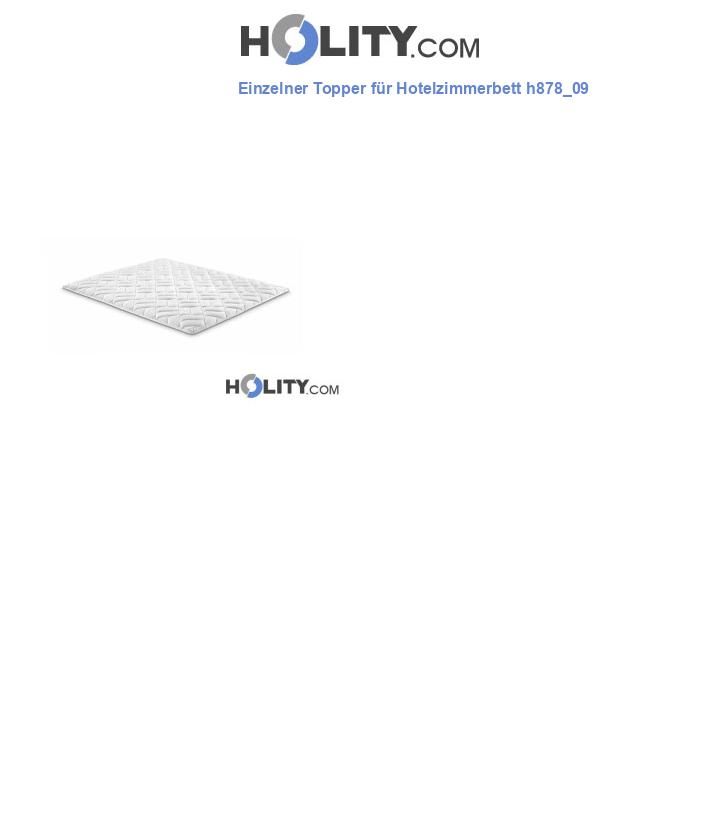 Einzelner Topper für Hotelzimmerbett h878_09
