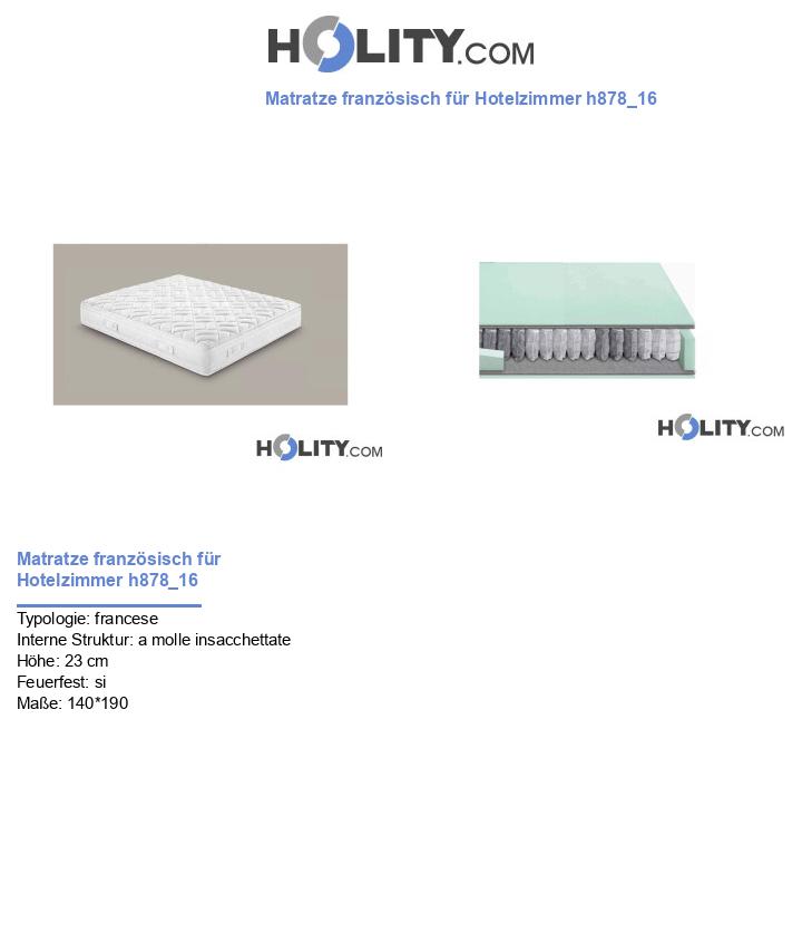 Matratze französisch für Hotelzimmer h878_16