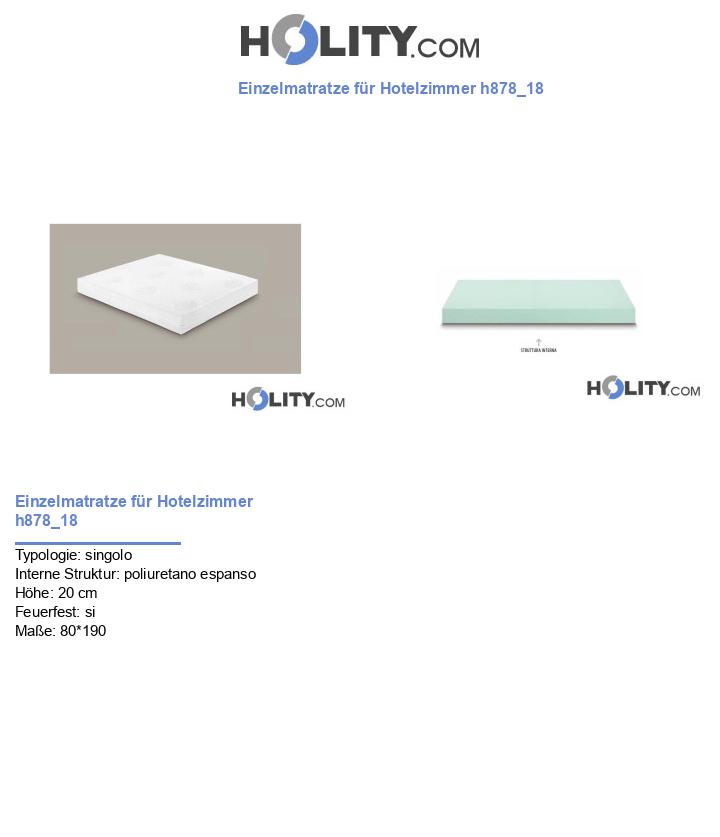 Einzelmatratze für Hotelzimmer h878_18