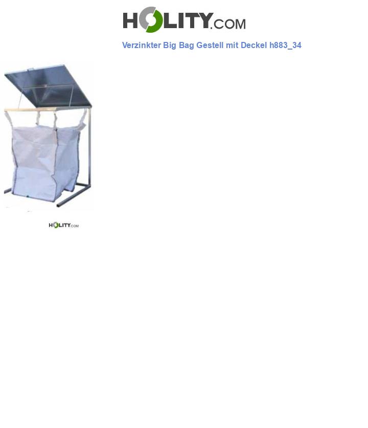 Verzinkter Big Bag Gestell mit Deckel h883_34