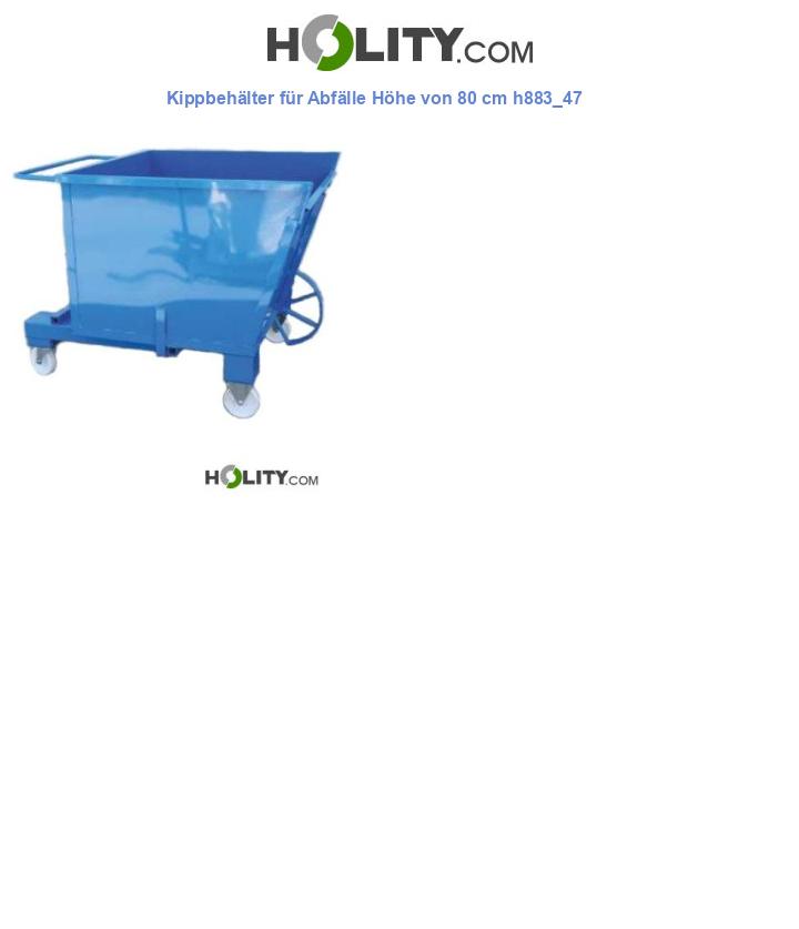 Kippbehälter für Abfälle Höhe von 80 cm h883_47