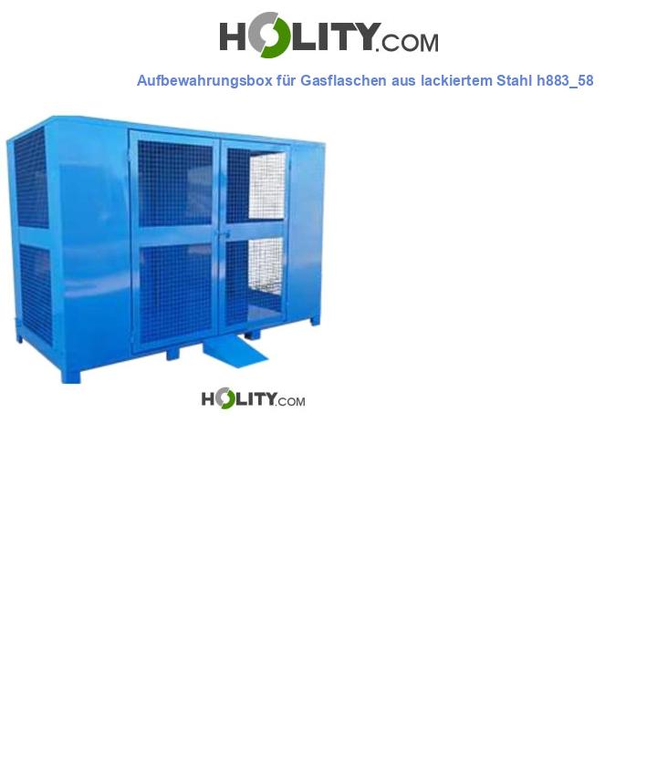 Aufbewahrungsbox für Gasflaschen aus lackiertem Stahl h883_58