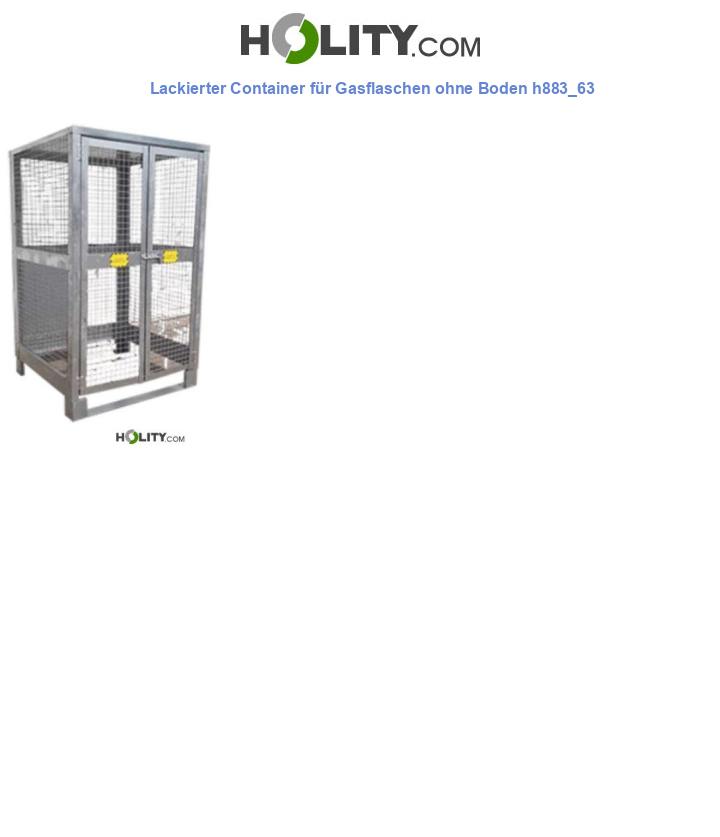 Lackierter Container für Gasflaschen ohne Boden h883_63