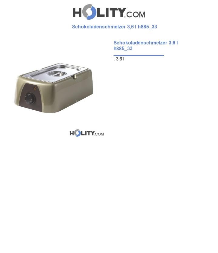 Schokoladenschmelzer 3,6 l h885_33