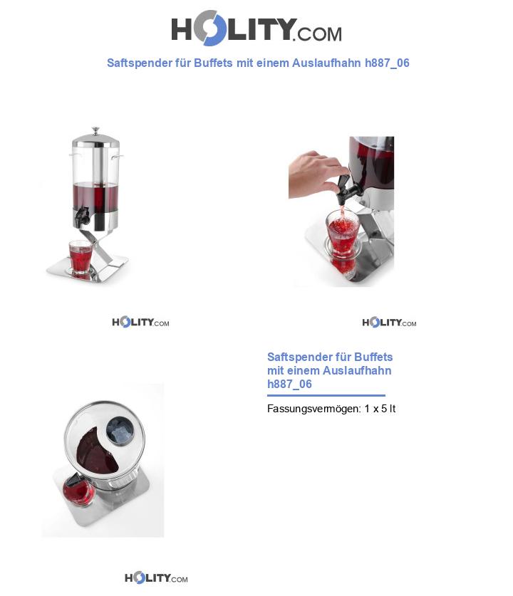 Saftspender für Buffets mit einem Auslaufhahn h887_06
