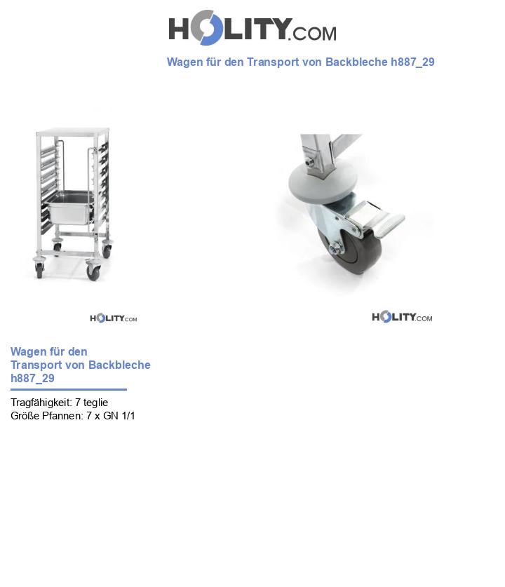 Wagen für den Transport von Backbleche h887_29