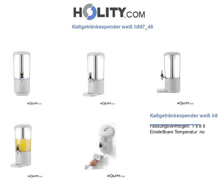Kaltgetränkespender weiß h887_48