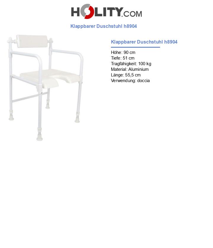 Klappbarer Duschstuhl h8904