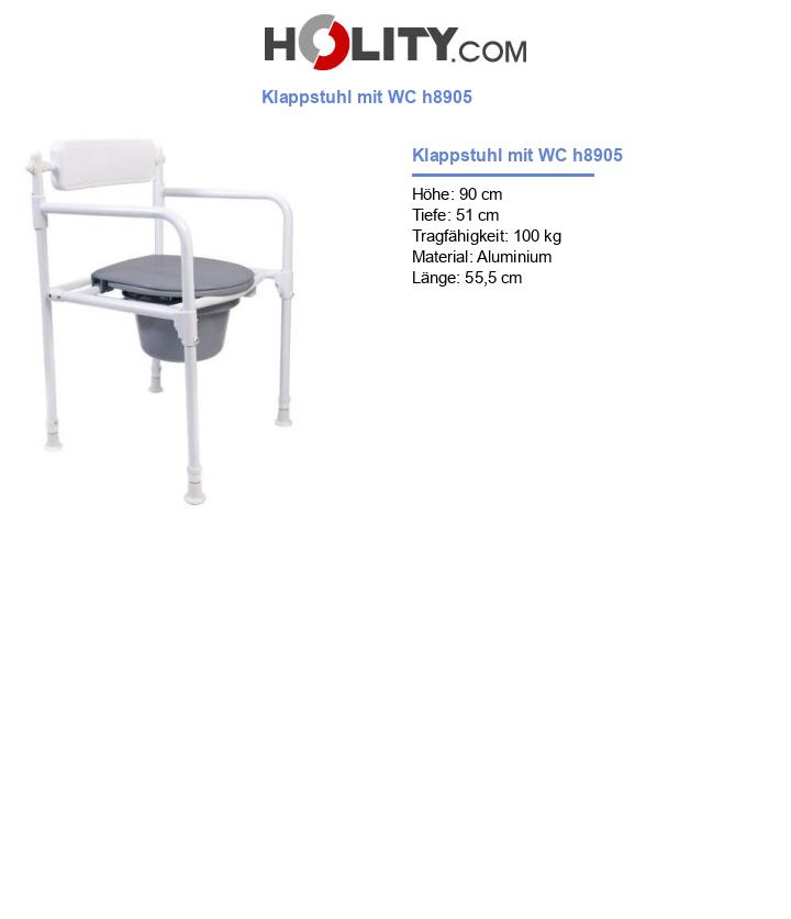 Klappstuhl mit WC h8905