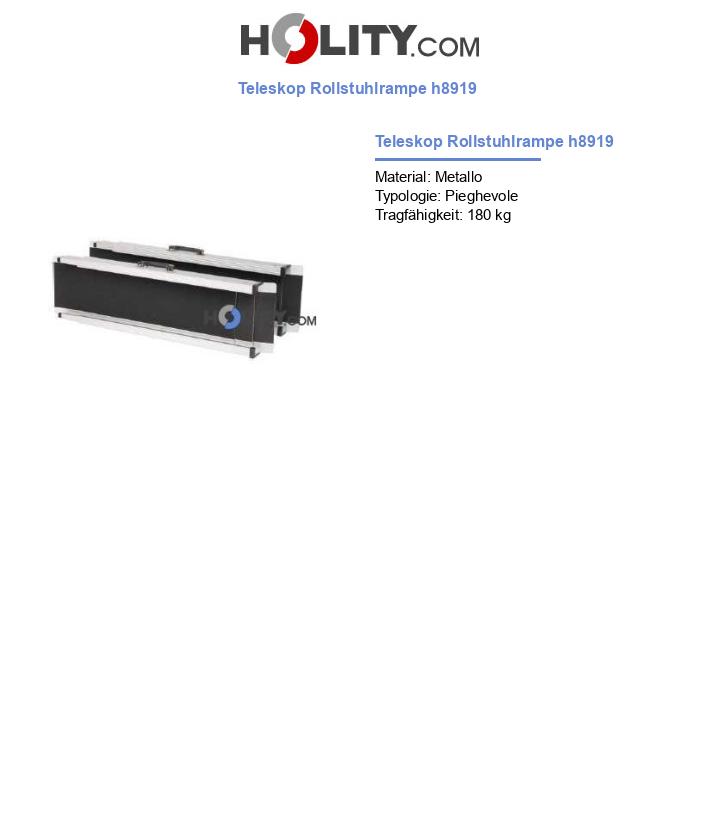Teleskop Rollstuhlrampe h8919
