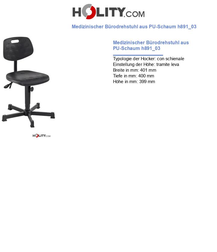 Medizinischer Bürodrehstuhl aus PU-Schaum h891_03
