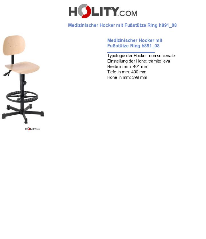 Medizinischer Hocker mit Fußstütze Ring h891_08
