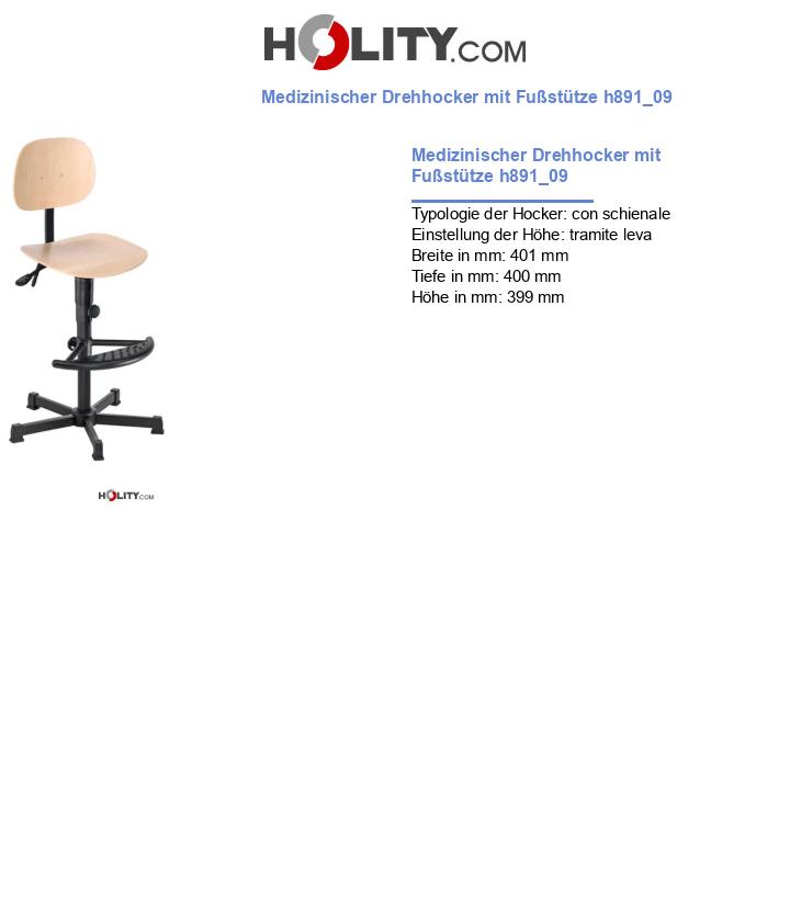 Medizinischer Drehhocker mit Fußstütze h891_09