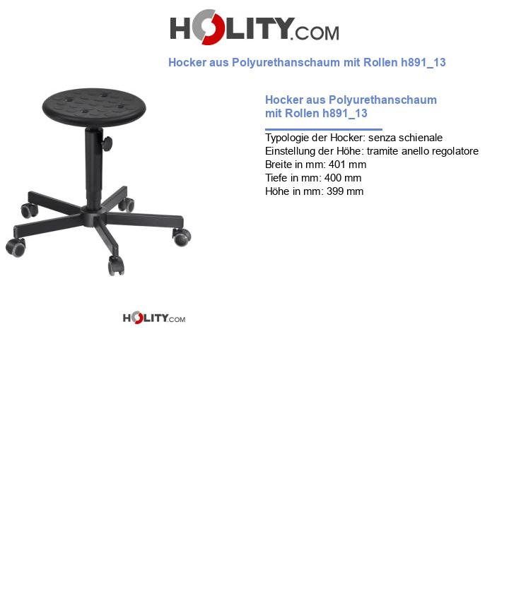 Hocker aus Polyurethanschaum mit Rollen h891_13