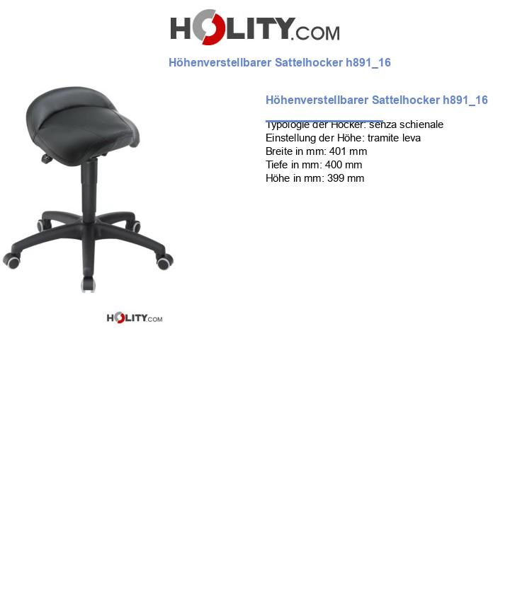 Höhenverstellbarer Sattelhocker h891_16