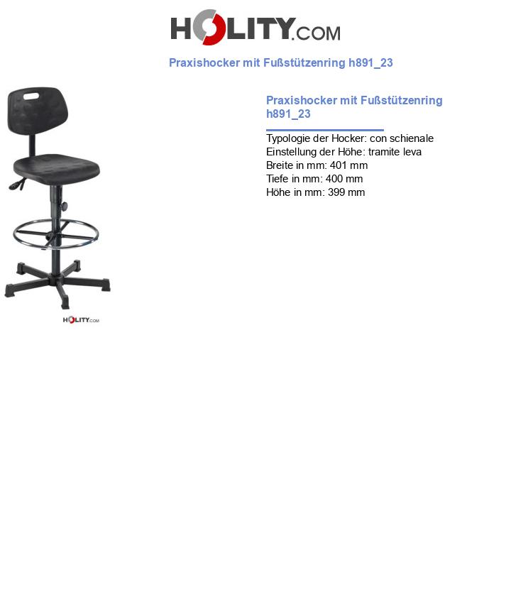 Praxishocker mit Fußstützenring h891_23