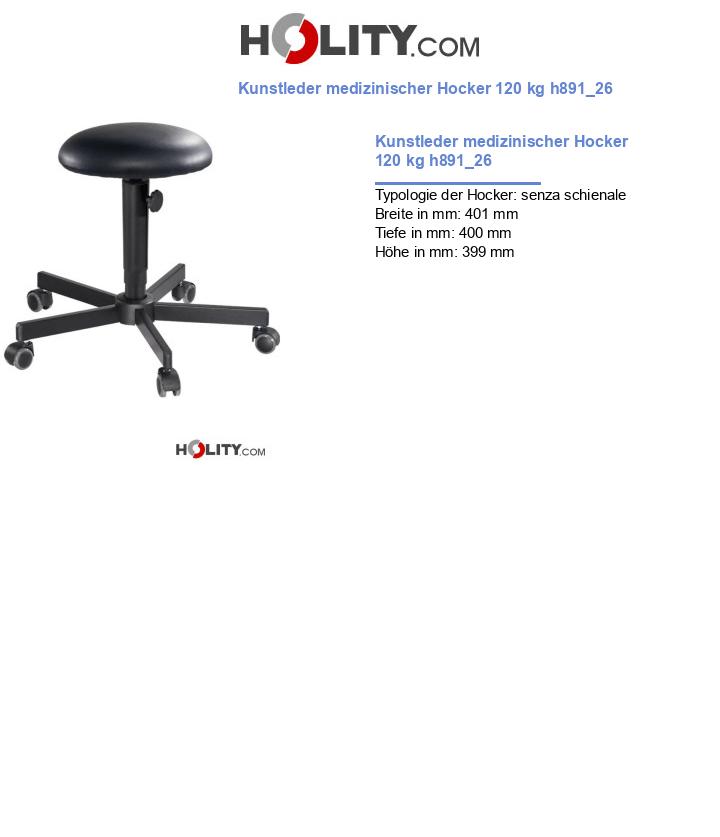 Kunstleder medizinischer Hocker 120 kg h891_26