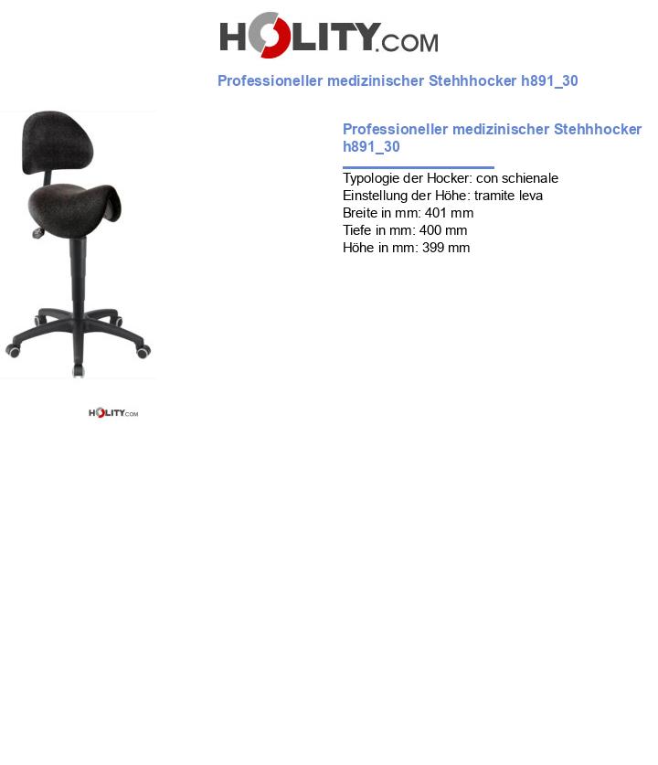 Professioneller medizinischer Stehhhocker h891_30