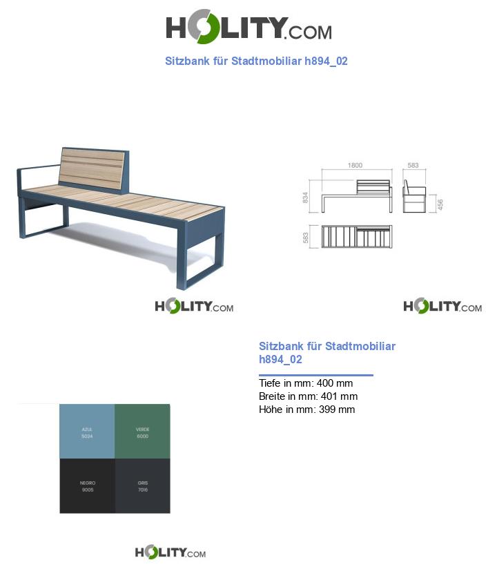 Sitzbank für Stadtmobiliar h894_02