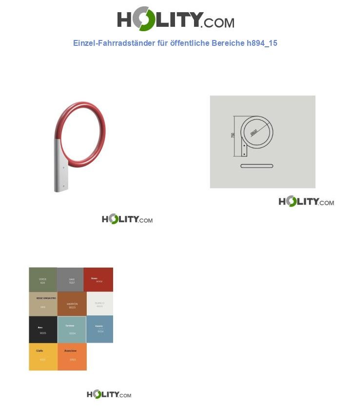 Einzel-Fahrradständer für öffentliche Bereiche h894_15