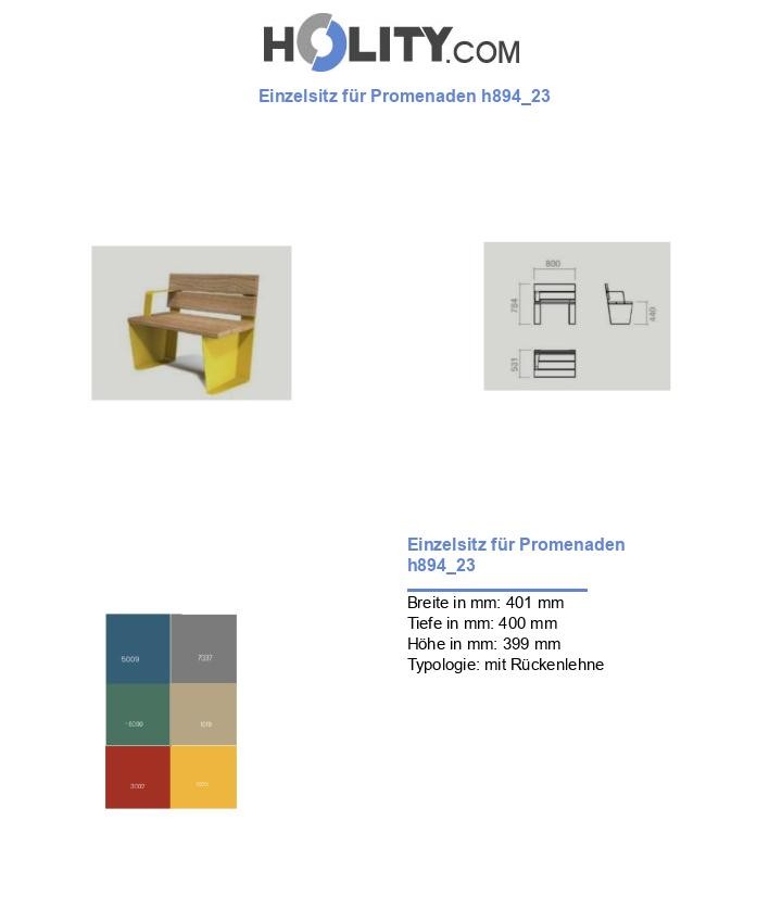 Einzelsitz für Promenaden h894_23