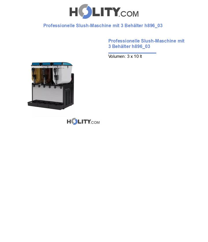 Professionelle Slush-Maschine mit 3 Behälter h896_03