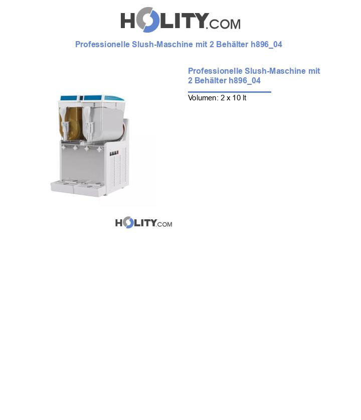 Professionelle Slush-Maschine mit 2 Behälter h896_04