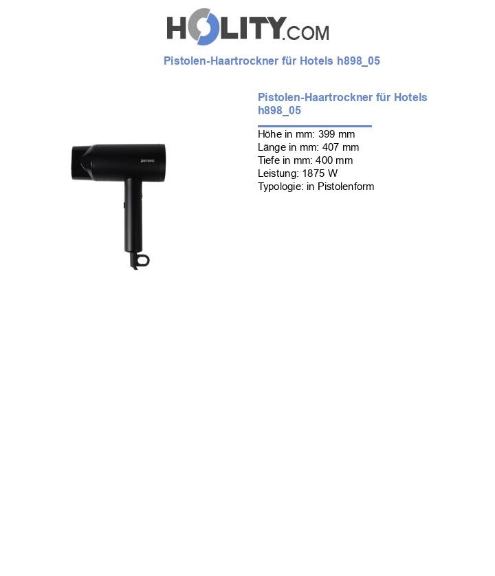 Pistolen-Haartrockner für Hotels h898_05