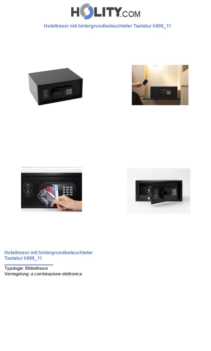 Hoteltresor mit hintergrundbeleuchteter Tastatur h898_11