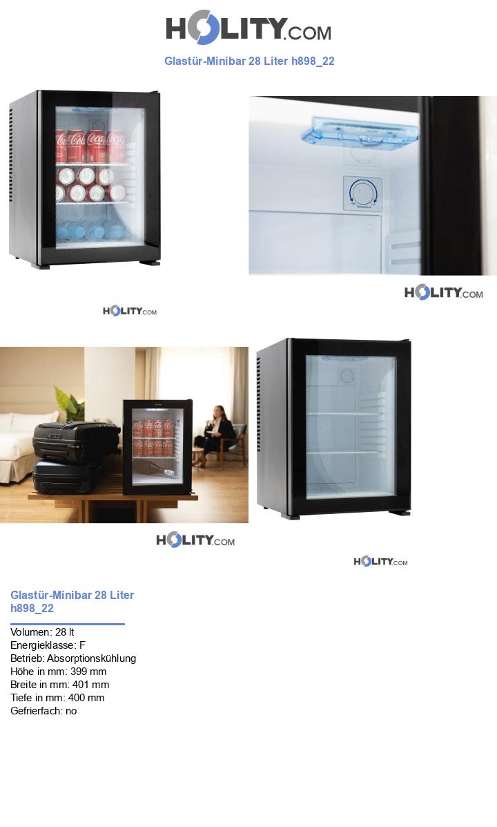 Glastür-Minibar 28 Liter h898_22