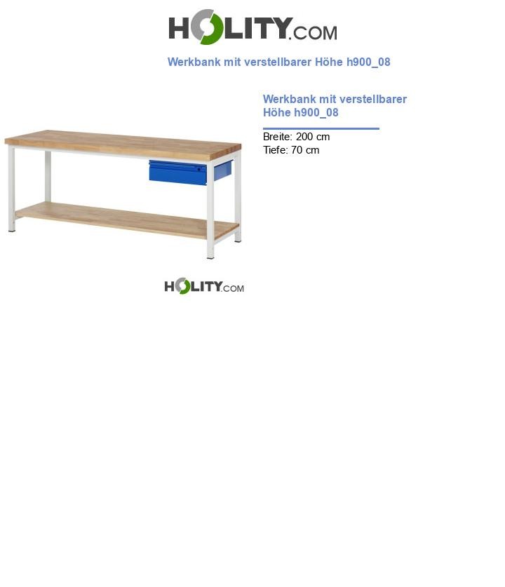 Werkbank mit verstellbarer Höhe h900_08