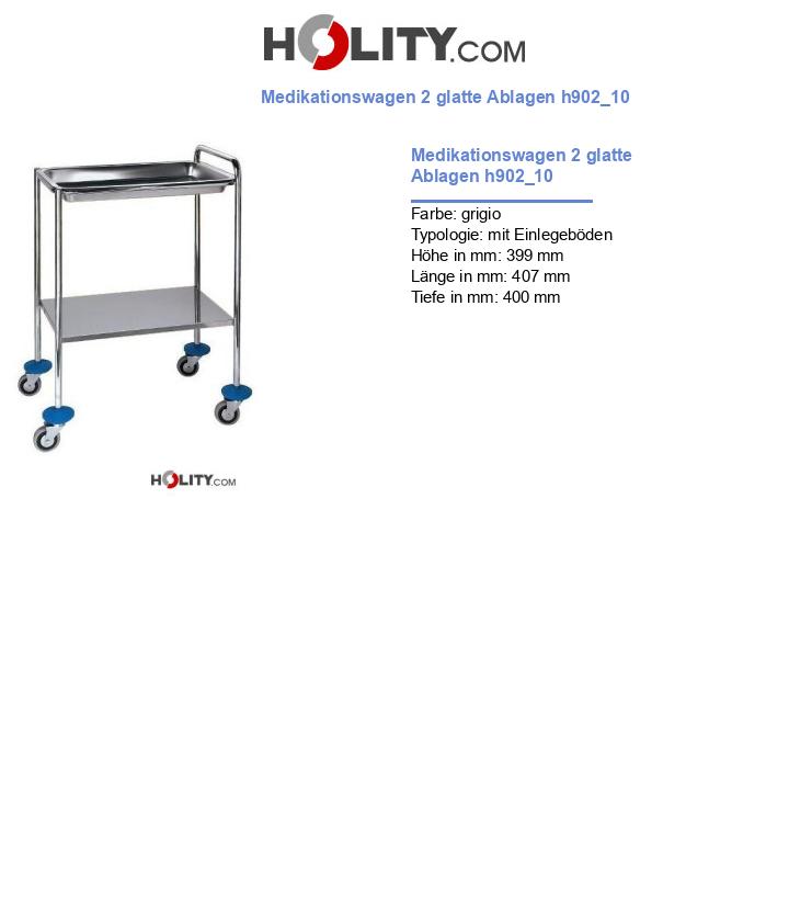 Medikationswagen 2 glatte Ablagen h902_10