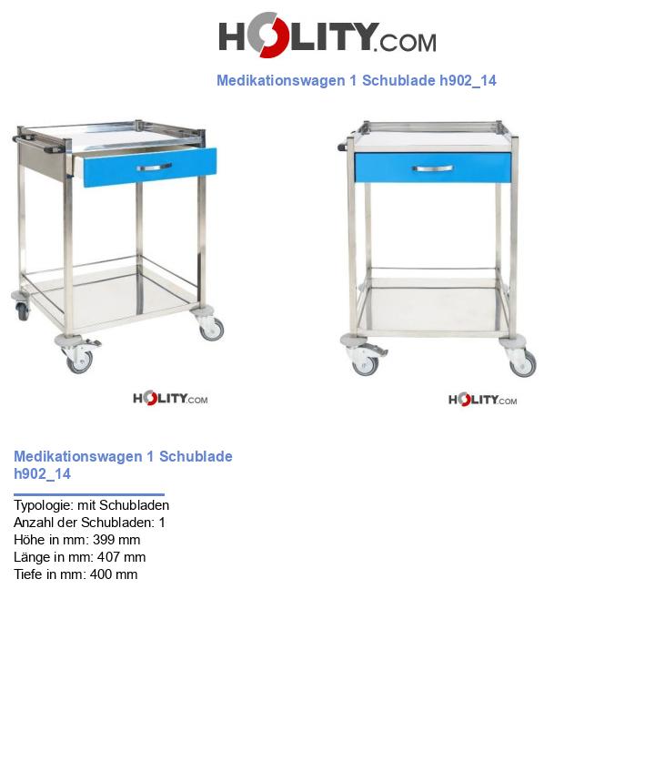 Medikationswagen 1 Schublade h902_14