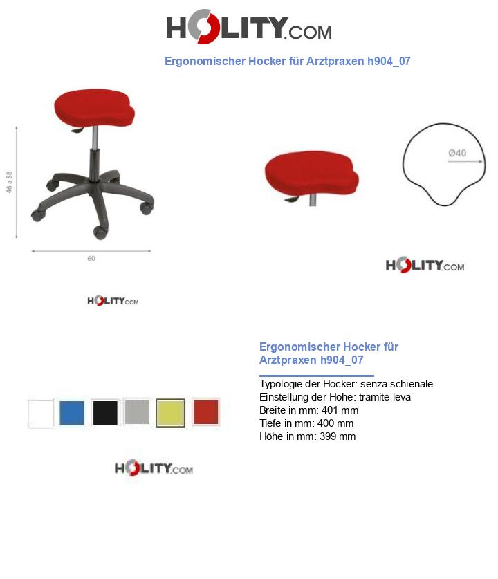 Ergonomischer Hocker für Arztpraxen h904_07