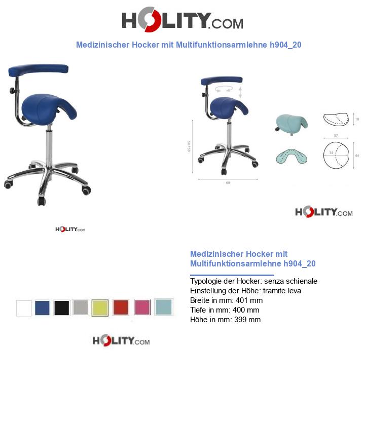Medizinischer Hocker mit Multifunktionsarmlehne h904_20