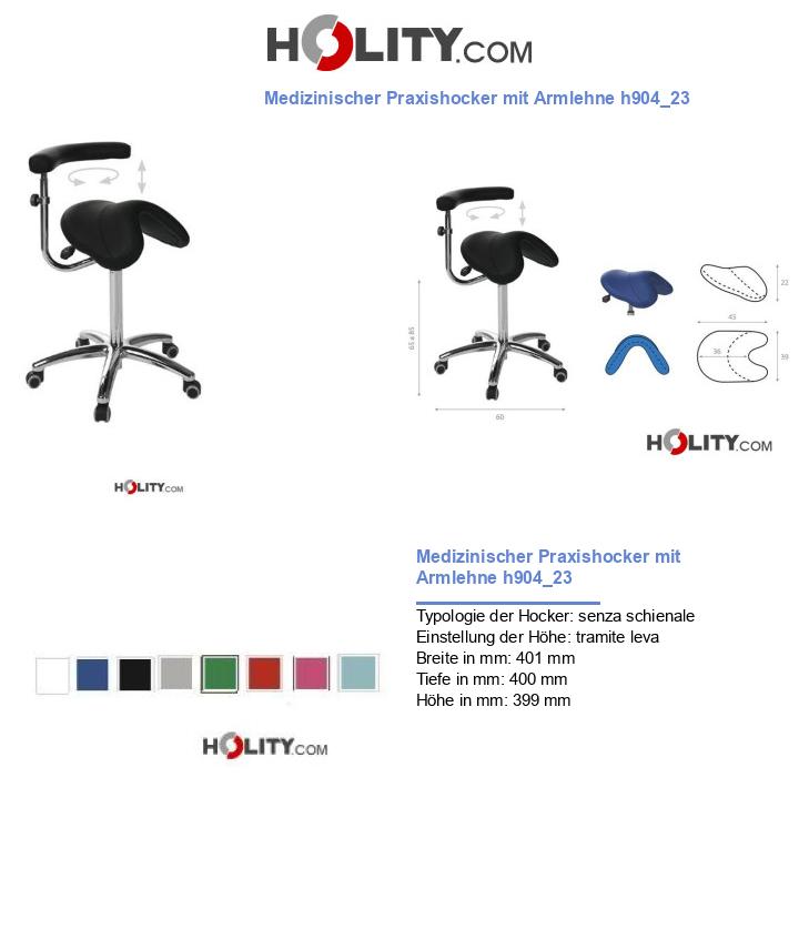 Medizinischer Praxishocker mit Armlehne h904_23