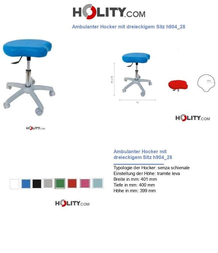 Ambulanter Hocker mit dreieckigem Sitz h904_28